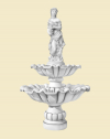 Фигурка (скульптура) фонтан Олеся на волнистых чашах нов большая из бетона